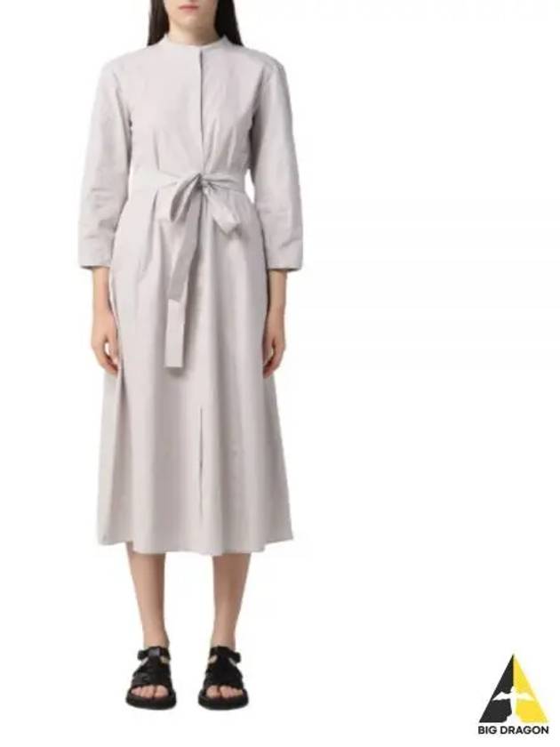 Cloe Cotton Long Dress Ice - MAX MARA - BALAAN 2