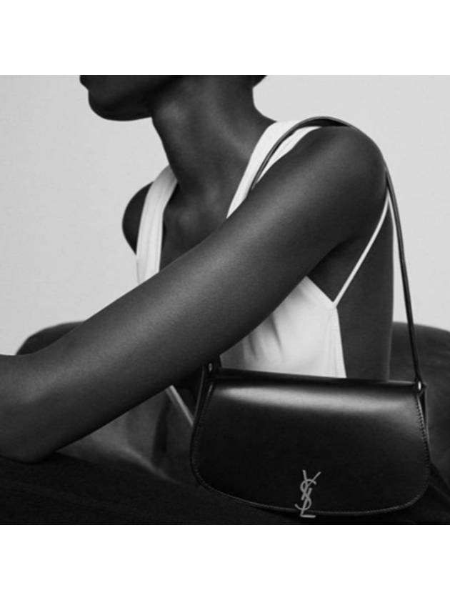 Voltaire Box Half-moon Shoulder Bag Black - SAINT LAURENT - BALAAN 4