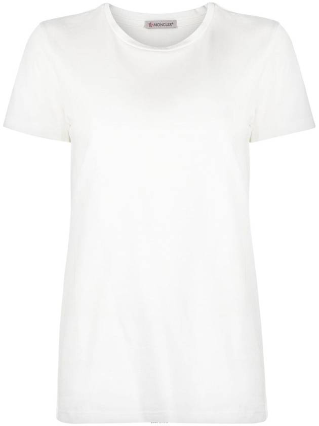 Logo Patch Jersey Cotton Short Sleeve T-Shirt Off White - MONCLER - BALAAN 2