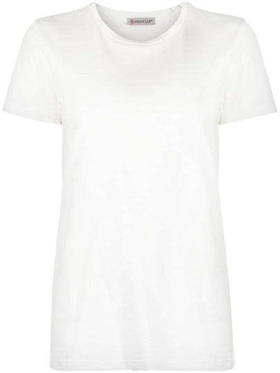 Logo Patch Jersey Cotton Short Sleeve T-Shirt Off White - MONCLER - BALAAN 2