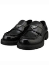 Chocolate Brushed Leather Loafers Black - PRADA - BALAAN 2