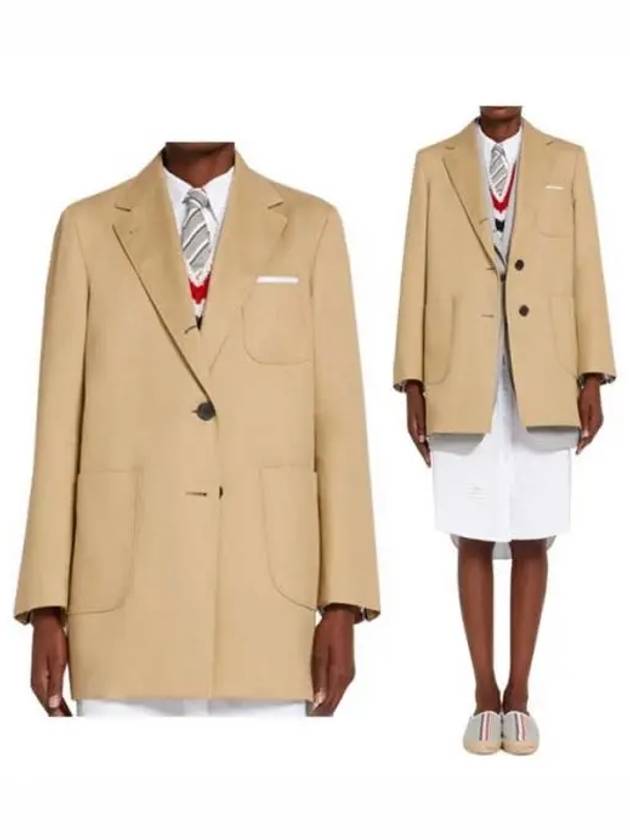 Mackintosh Oversized Single Coat Beige - THOM BROWNE - BALAAN 2