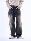 Unbalanced balloon denim pants_black - PHILOGRAM - BALAAN 2