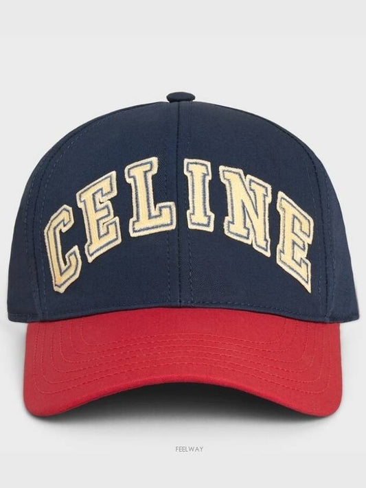 Cotton College Ball Cap Navy Red - CELINE - BALAAN 2