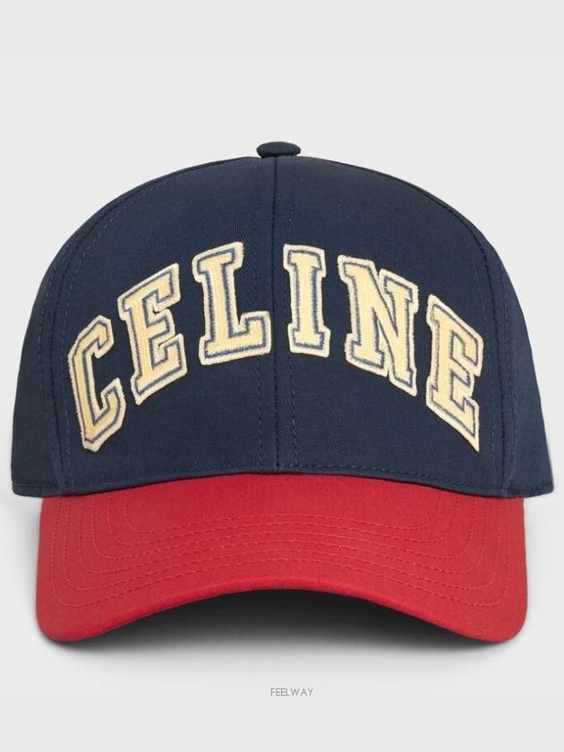 Cotton College Ball Cap Navy Red - CELINE - BALAAN 2