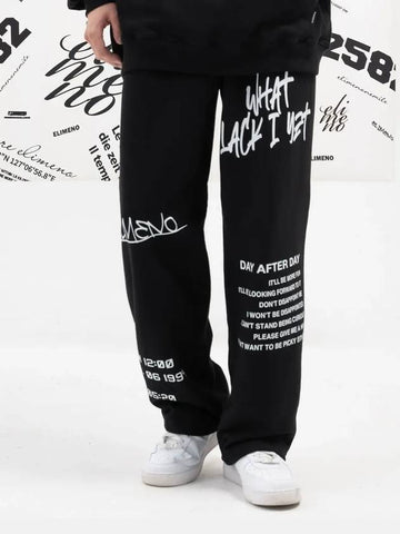 EL Street Wide Track Pants Black - ELIMENO - BALAAN 1