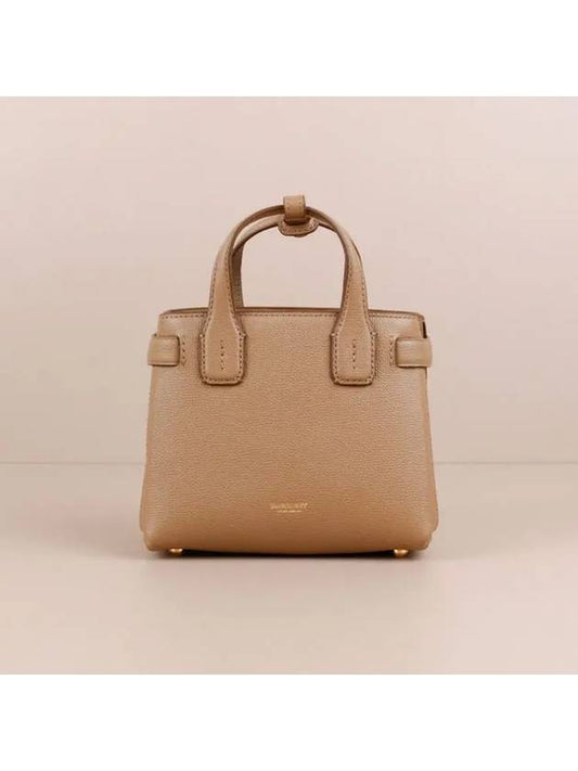 Check Baby Banner Tote Bag Camel - BURBERRY - BALAAN 2