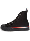 RWB Stripe Canvas Tartan Sole Collegiate High Top Sneakers Black - THOM BROWNE - BALAAN 5