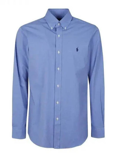 Embroidered Logo Long Sleeves Shirt Blue - POLO RALPH LAUREN - BALAAN 2