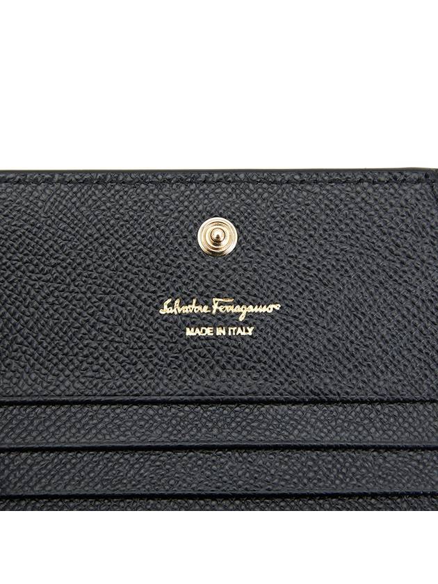 Vara Bow Gloss Flap Half Wallet Black - SALVATORE FERRAGAMO - BALAAN 10