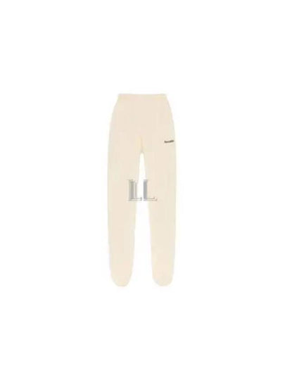 Training Logo Cotton Jogger Track Pants Beige - SPORTY & RICH - BALAAN 2