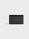 Card Holder in Triomphe Canvas and Calfskin Black - CELINE - BALAAN 4