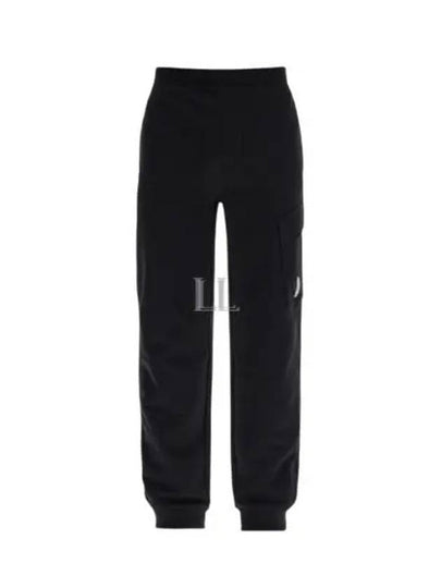 Diagonal Raised Fleece Track Pants Black - CP COMPANY - BALAAN 2