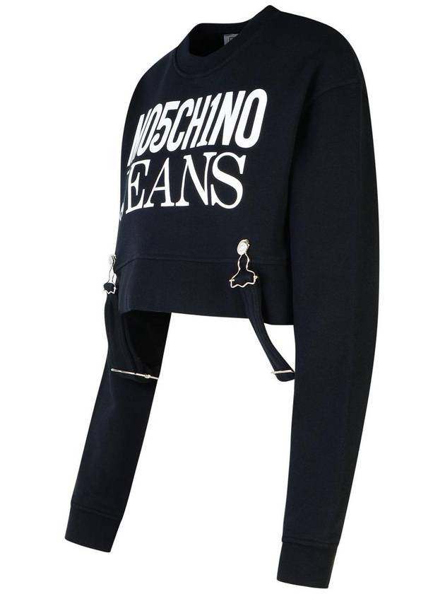 Moschino Jeans Black Cotton Sweatshirt - MOSCHINO - BALAAN 2