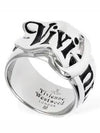 Logo BELT Ring Silver - VIVIENNE WESTWOOD - BALAAN.