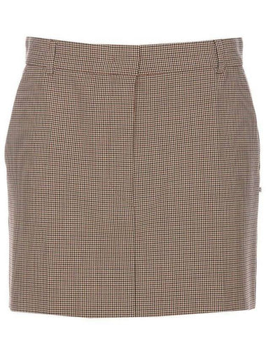 Manetta Stretch Wool Mini A Line Skirt Biscuit - MAX MARA SPORTMAX - BALAAN 1