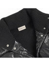 Zip-up Wool Cardigan Padding Black - MONCLER - BALAAN 9