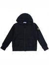 Kids Wappen Patch Zip-Up Hoodie Black - STONE ISLAND - BALAAN 2