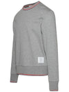 Logo Tab RWB Stripe Trimming Knit Top Grey - THOM BROWNE - BALAAN 4