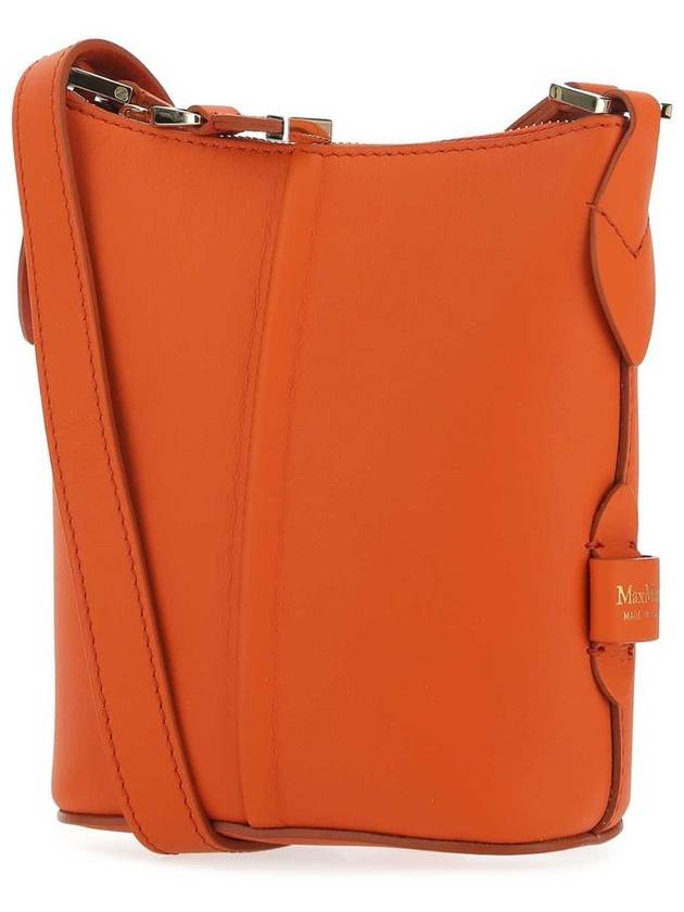 Women's Leather Rivier Mini Shoulder Bag Orange - MAX MARA - BALAAN 3