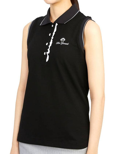 Golf Wear Sleeveless T-Shirt HHW 2A AP53 BLACK - HORN GARMENT - BALAAN 2