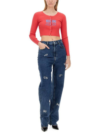 Moschino Jeans Cropped Cardigan - MOSCHINO - BALAAN 2