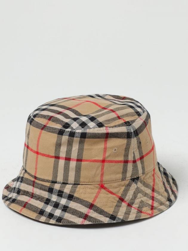 Check Cotton Bucket Hat Beige - BURBERRY - BALAAN 3