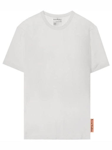 Label Logo Cotton Short Sleeve T-Shirt White - ACNE STUDIOS - BALAAN 1