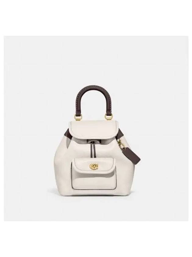 Riya 21 Color Block Backpack White - COACH - BALAAN 2