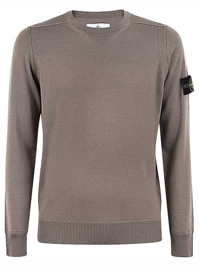 Light Wool Crewneck Knit Top Taupe - STONE ISLAND - BALAAN 2