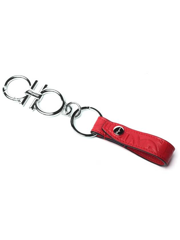 Gancini Key Holder Red - SALVATORE FERRAGAMO - BALAAN 2