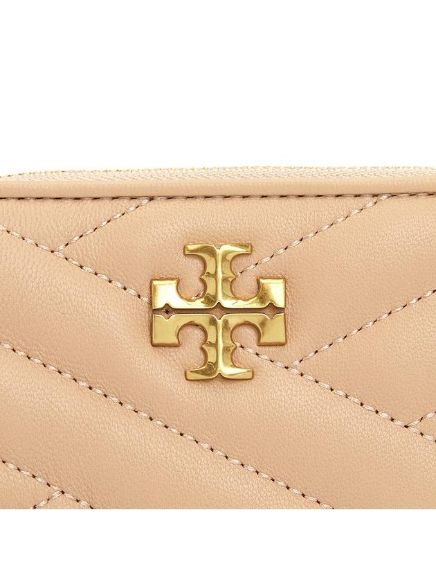 Kira Chevron Half Wallet Beige - TORY BURCH - BALAAN 8