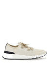 Stretch Knit Low Top Sneakers White - BRUNELLO CUCINELLI - BALAAN 2