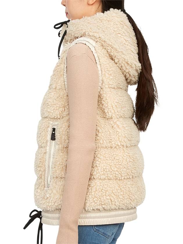 Grenoble Logo Down Vest Cream - MONCLER - BALAAN 5