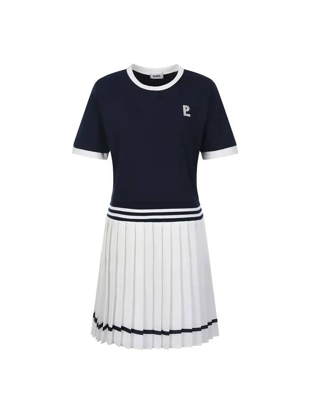 Color combination pleated tennis dress MW3AO100 - P_LABEL - BALAAN 2