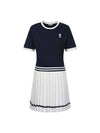 Color combination pleated tennis dress MW3AO100 - P_LABEL - BALAAN 9