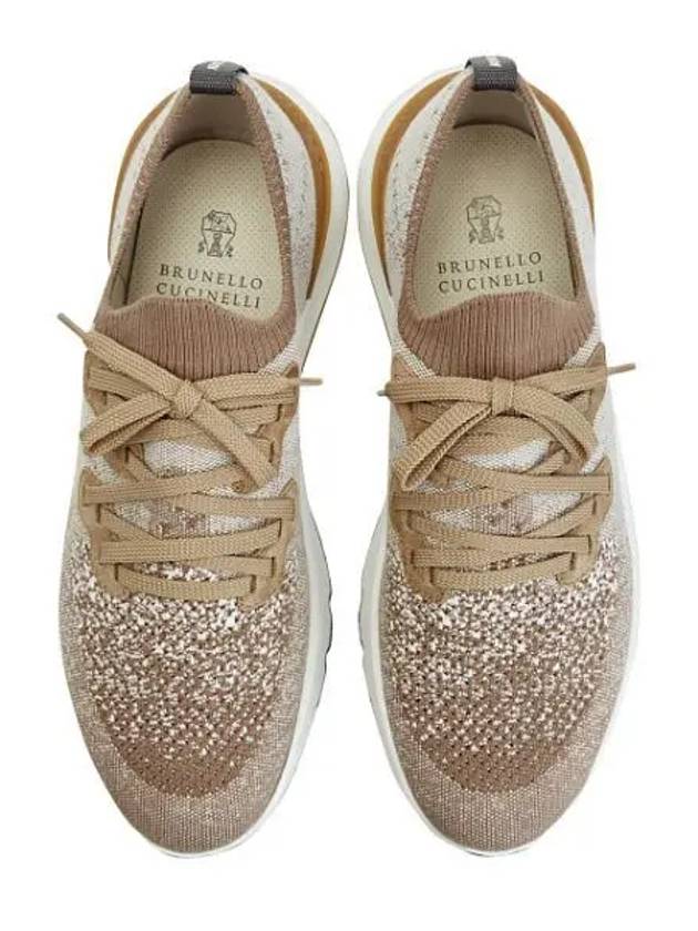 Stretch Knit Low Top Sneakers Brown - BRUNELLO CUCINELLI - BALAAN 2