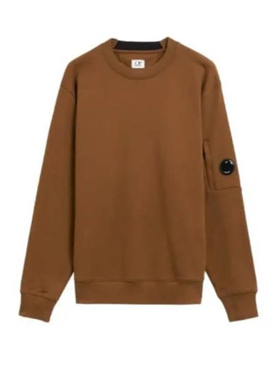 Diagonal Raised Fleece Lens Sweatshirt Toffee - CP COMPANY - BALAAN 2