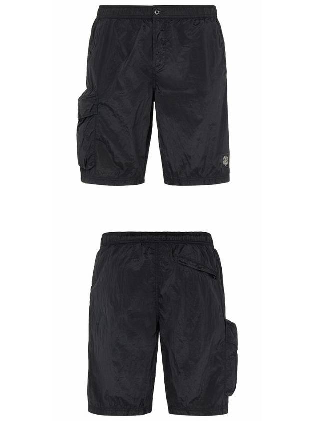 Patch Pocket Swim Shorts Black - STONE ISLAND - BALAAN 5