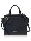 Amy Double Small Tote Bag Black - SALVATORE FERRAGAMO - BALAAN 2