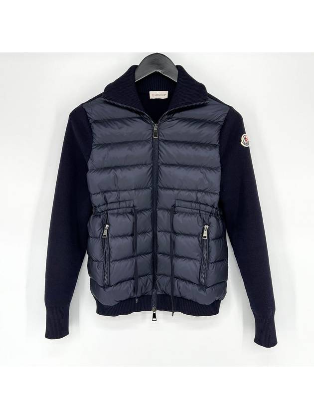 Women s knit padded zip up cardigan navy XS size - MONCLER - BALAAN 4