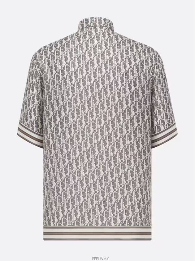 Oblique Short Sleeve Shirt Grey - DIOR - BALAAN 7