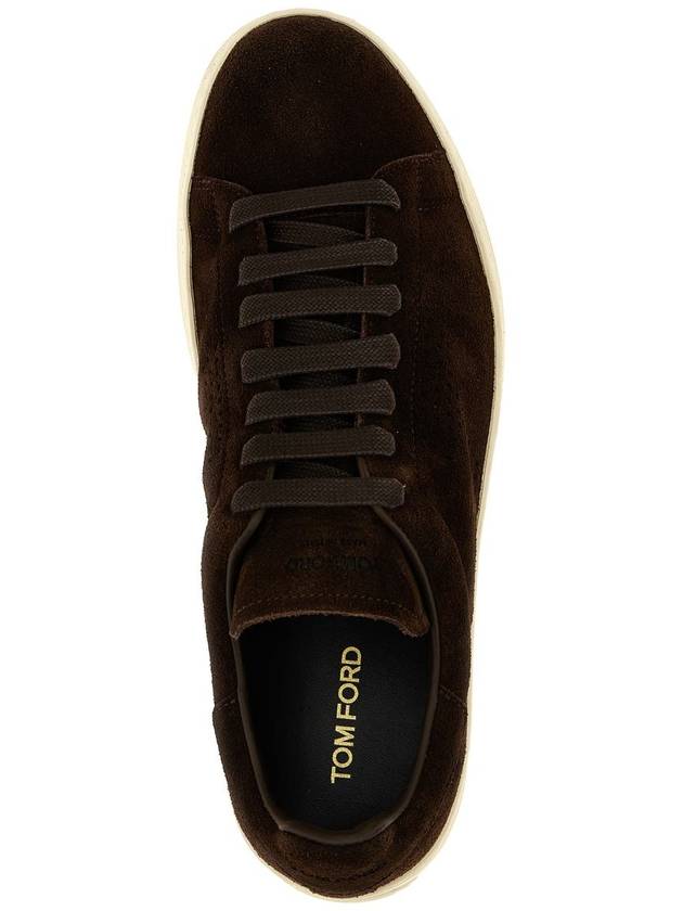 Tom Ford Logo Suede Sneakers - TOM FORD - BALAAN 4