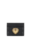 Women's Devotion Card Wallet Black - DOLCE&GABBANA - BALAAN.