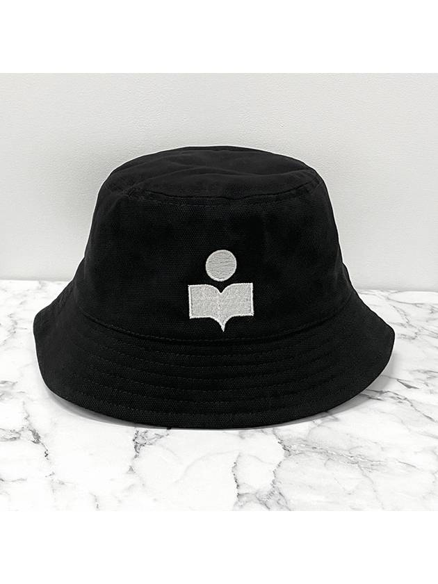 Hailey Embroidered Logo Bucket Hat Black - ISABEL MARANT - BALAAN 3