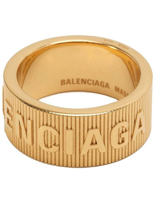 logo force stripe ring gold - BALENCIAGA - BALAAN 1