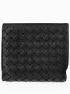 Intrecciato Half Wallet Black - BOTTEGA VENETA - BALAAN 3