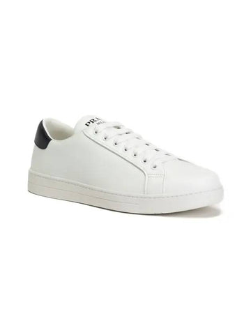 Black Tab Low Top Sneakers White - PRADA - BALAAN 1