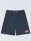 Early Bird High Waist Shorts Navy - KENZO - BALAAN 4