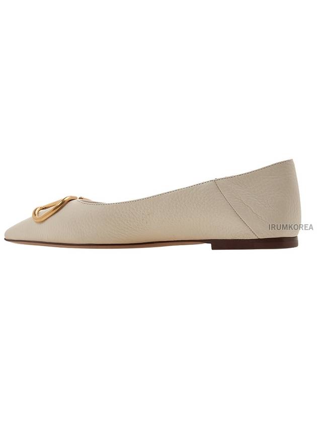 Women's V Logo Flats Ivory - VALENTINO - BALAAN 4